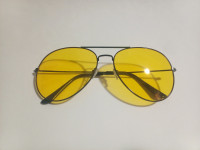Yellow Lens Aviator Glasses (New)