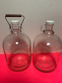 Clear Gallon/Amber Vintage Jugs