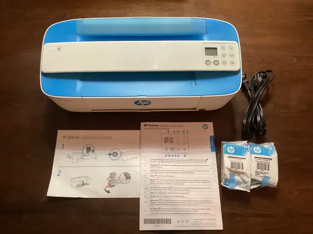 HP DeskJet 3755 Printer with Black & Colour Ink Cartridges in Printers, Scanners & Fax in Sudbury - Image 2