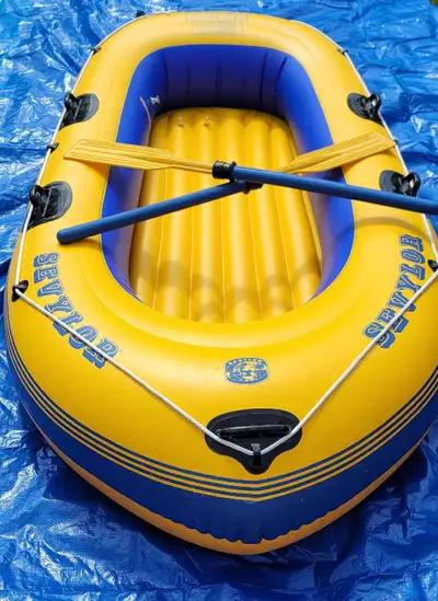 Sevylor Caravelle  K85  Inflatable boat c/w 12v thruster & oars, View more