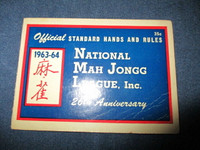NATIONAL MAH JONGG 1963-64 OFFICIAL HANDS & RULES-26TH ANNIV.