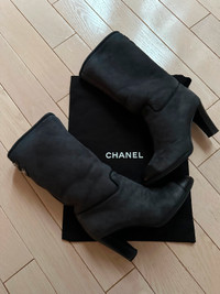 Women’s Chanel Black Suede Boots