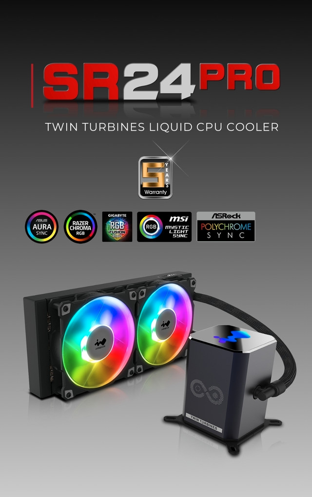 InWin SR24 Pro CPU AIO Cooler  in System Components in Mississauga / Peel Region - Image 2