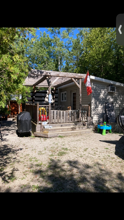 28-foot home-built trailer for sale at Mountain Trout Camp, which is located a half hour from Toberm...