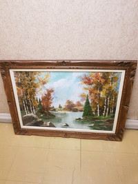 J.Mezei framed original oil painting