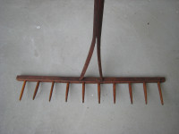 Vintage wooden rake