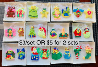 Christmas Ornaments UNIQUE hand-painted plasters W/ FREE GIFT