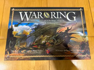 Immerse yourself in epic battles with the War of the Ring board game, based on J.R.R. Tolkien's 'The...