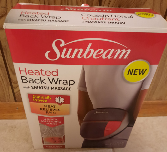 NEW Sunbeam Heated Back Wrap with Shiatsu Massage in Health & Special Needs in City of Toronto