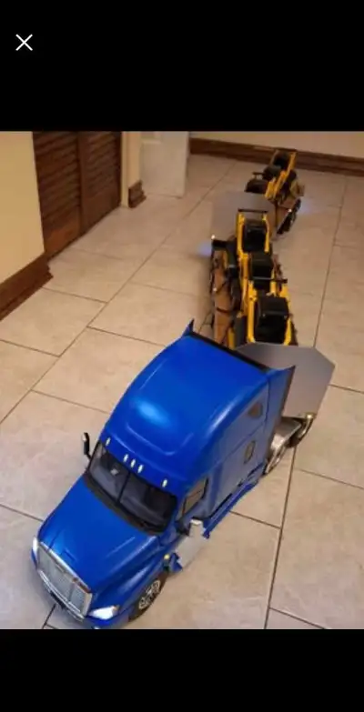 RC tractor trailer Super-B train fully functional with MFC, transmitter, batteries, chargers and rea...