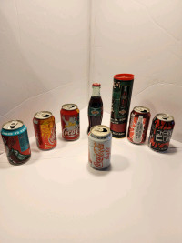 Coca-Cola  collection cans and bottle