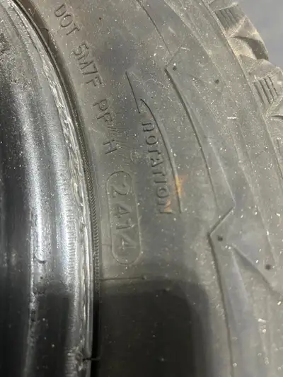 Tires are old. Can be used for just rims. Winter Hankook tires are size 255/50R19 103T. The lot incl...