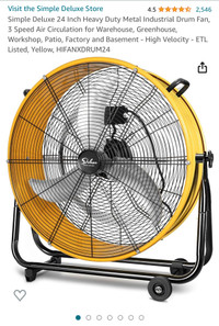 Simple deluxe 24" industrial fan