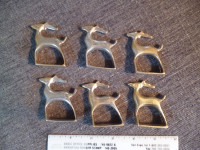 Reindeer Napkin Holders x 6 - metal