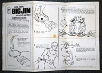 1974 Mattel Big Jim Gold Medal Boxing Match Instruction Sheet