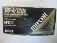 Maxell HS-4/120S Helical-Scan 4mm Data Cartridges Box Of 10 NEW!