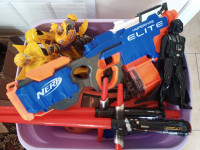 Kids toys. Nerf Guns, Transformers, Star wars, Spiderman figures