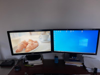Two matching Dell monitors ST2310