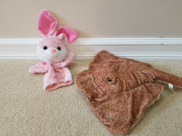 Qty 2 Hand Puppets - Rabbit and Stingray - See Prices
