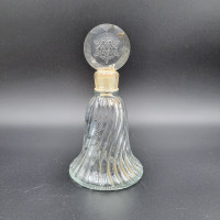Vintage Avon Crystal Snowflake Christmas Glass Bell Bottle Glass