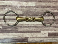 HORSE BIT 4.5" MOUTH S/S COPPER SNAFFLE DOG BONE BIT