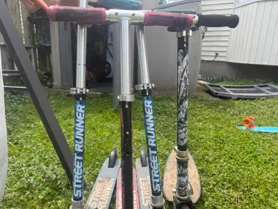 Scooters that are broken but a easy fix very good with the street riders having light up wheels when...