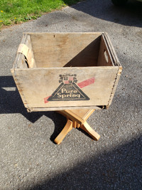 Vintage Pure Spring Wood Crate