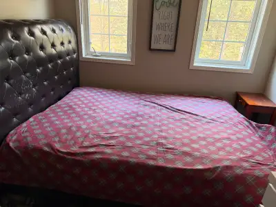 Moving Sale: Queen Mattress+Box Spring+Bed Frame:Priced $150, View more