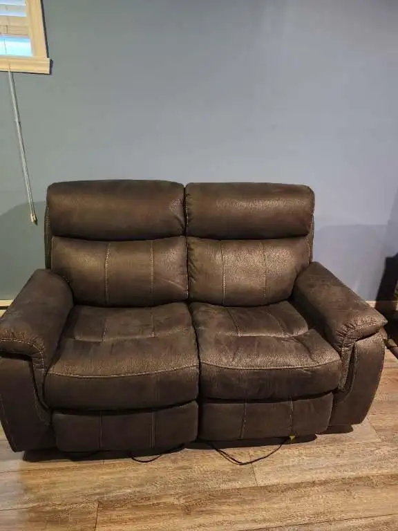Gray double-incline electric recliner sofa63234628800259122