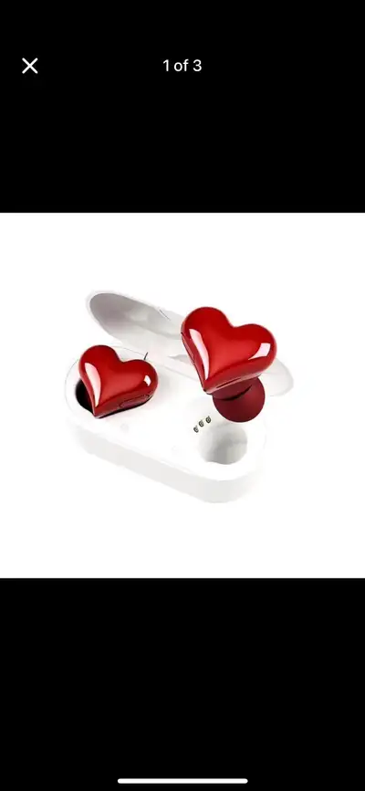 It is completely new. High quality heart shaped earbuds