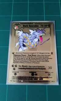 Pokemon Card Custom Metal Gold Dark Gyarados