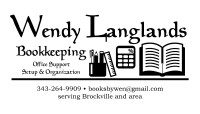 Wendy Langlands Bookkeeping/Personal Taxes and Small Business