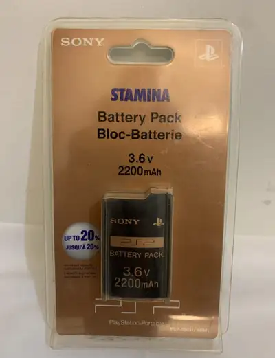 Official Sony PSP Stamina Battery Kit 3.6V 2200mAh- PSP 1000/200, View more