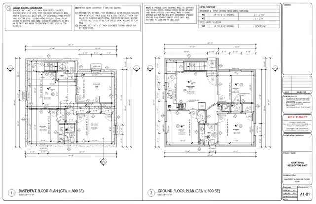Building Permit Drawings | P.Eng Structural | Legal Basement | M in Other in Mississauga / Peel Region - Image 8