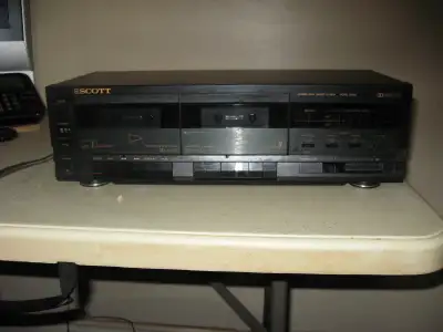 Scott Dual Cassette Player/Recorder with tapes, View more
