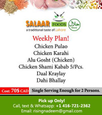 Salaar Foods Weekly Plan