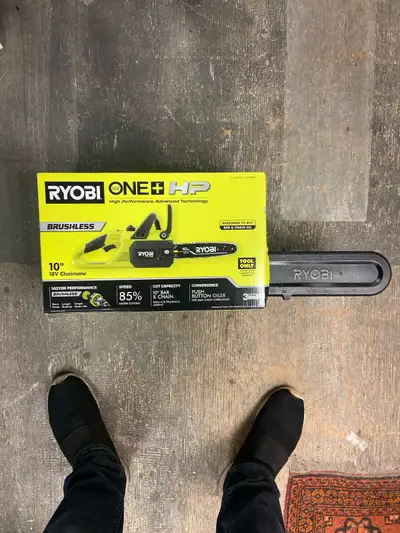 I'm offering a brand new Ryobi ONE+ HP 10-inch cordless chainsaw, a powerful and convenient tool for...