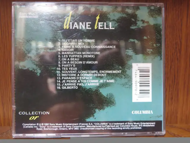 Diane Tell – Collection Or - CD in CDs, DVDs & Blu-ray in Longueuil / South Shore - Image 3