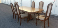 Solid wood dining table+6chairs-free delivery