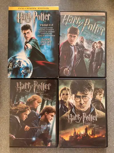 Harry Potter Complete 8 film collection DVD EUC 1 2 3 4 5 6 7 8