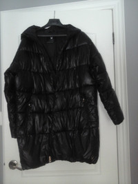 New black duvet coat w  hood X- large by spider