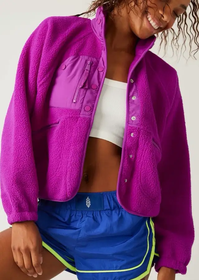 Free People Movement Hit The Slopes Jacket - Vivid Violet