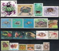Crab Stamps, 20 Different