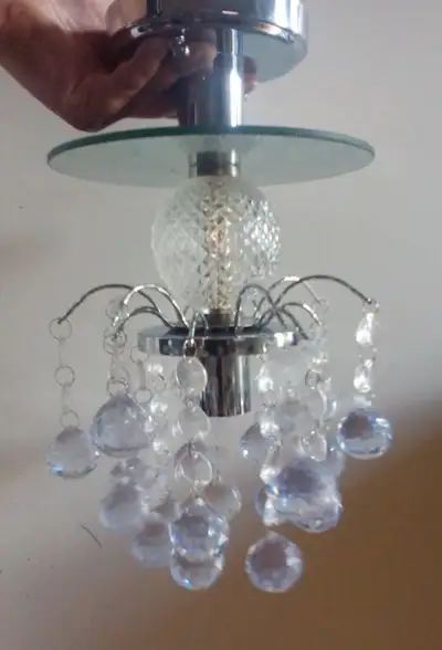 NEW Small Chandelier with Mirror and Crystal Balls, View more