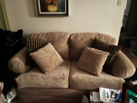 Couch and Love Seat With Accent Pillows