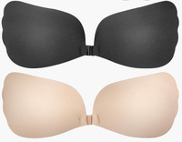 NEW 2 Pack Adhesive Bra, Sticky Strapless Backless Push-up