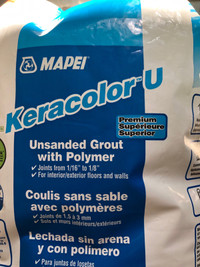 Unopened 10 lb bag of  grout, keracolor by Mapei