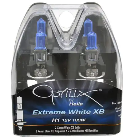 OPTILUX XB SERIES H1 12V/100W XENON WHITE HALOGEN BULB SET, View more