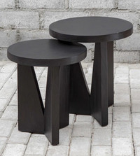 Pedestal Nesting End Tables - Side Table - Brand New
