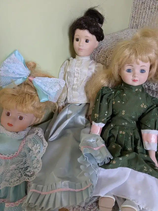 3 Porcelain Dolls